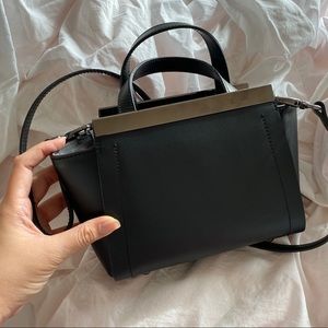 Alberta Di Canio Genuine Leather Black Crossbody